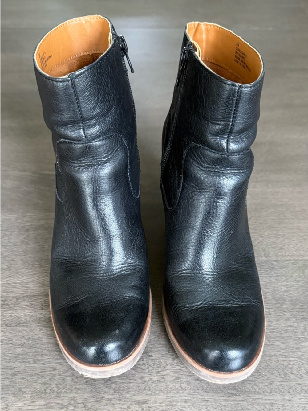 Korks Black Leather Women's Ankle Boots Womens Size 8